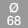 Diametrs 68 mm