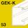 GEK-K ierīču montāžas kanāls, kanāla dziļums 53 mm