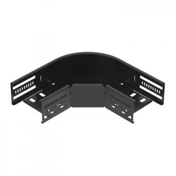 90° līkums 60, melns