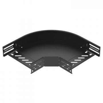 90° līkums 60, melns