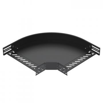 90° līkums 60, melns