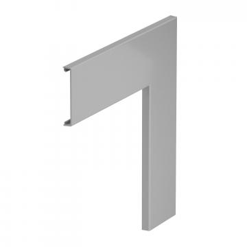 Plakanā leņķa vāks, plastmasa, gluds