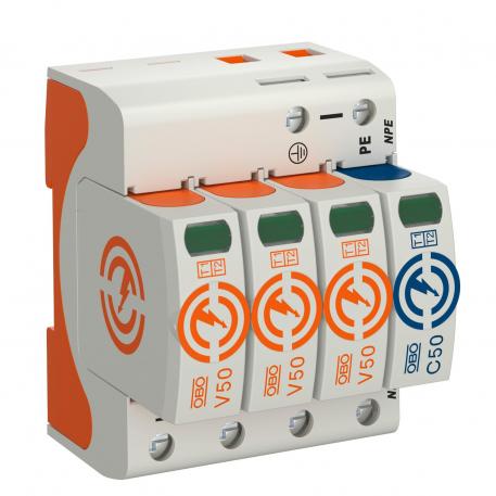 Kombinētais novadītājs V50, 1 pola + NPE 150V
