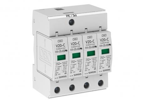 Pārsprieguma novadītājs, 4 polu 385 V