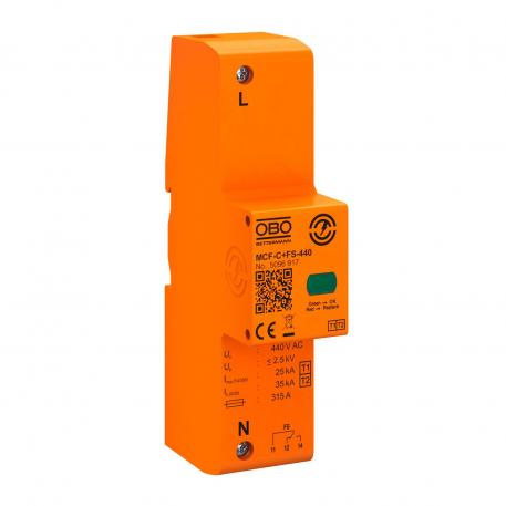 Lightning current arrester MCF-C 1 | 25 | jā | 440 | IP20