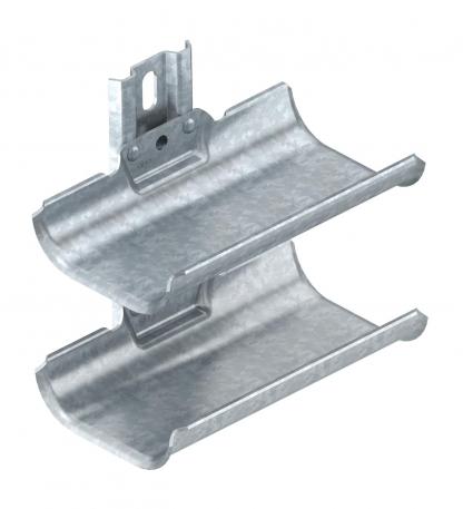 Divvietīga kabeļu stiprinājumu iedobe, ar stiprinājuma sliedi