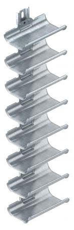 Astoņvietīga kabeļu stiprinājumu iedobe, ar stiprinājuma sliedi