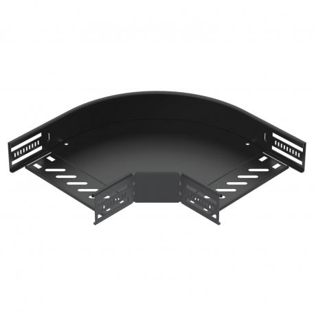 90° līkums 60, melns 200 | Tērauds | PES135 – poliesters | melns; RAL 9005