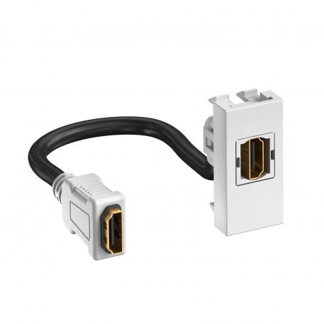 HDMI pieslēgums  |  | HDMI | dzidri balts; RAL 9010