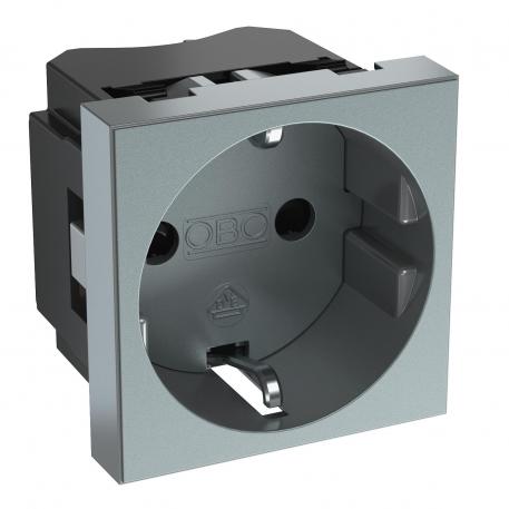 0° socket, protective contact, single 1 | Vienvietīga 0° | alumīnija lakots