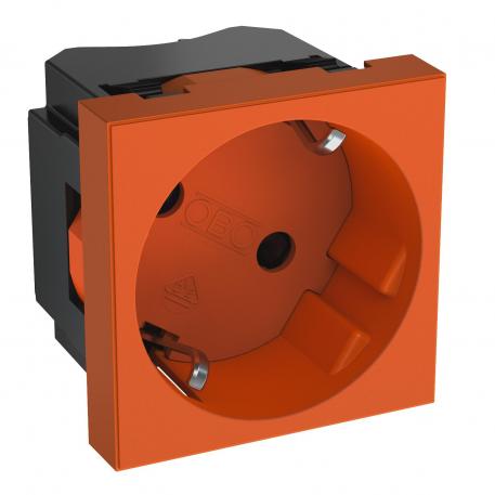 33° socket, protective contact, single 1 | Vienvietīgs 33° | dzidri oranžs; RAL 2004