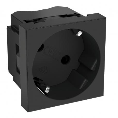 33° socket, protective contact, single 1 | Vienvietīgs 33° | pelēkmelna; RAL 7021
