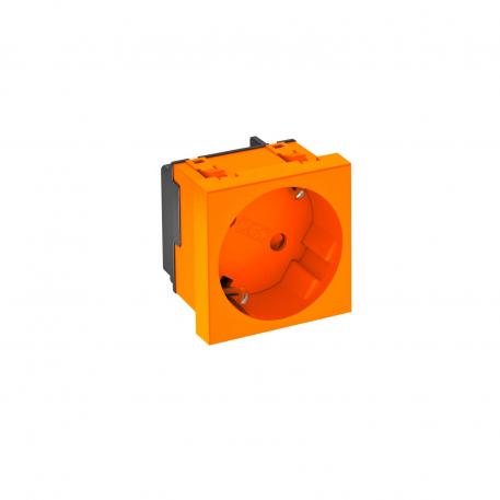 Kontaktligzda, 33°, aizsargkontakts, vienvietīga 1 | Vienvietīgs 33° | dzidri oranžs; RAL 2004