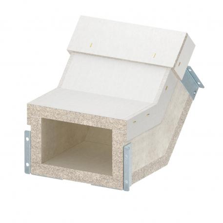 Uz augšu vērsts vertikāls līkums EI60 ugunsdrošajam kanālam PLCS D061220 308 | 200 | 190 | 120 | 225 | pelēks