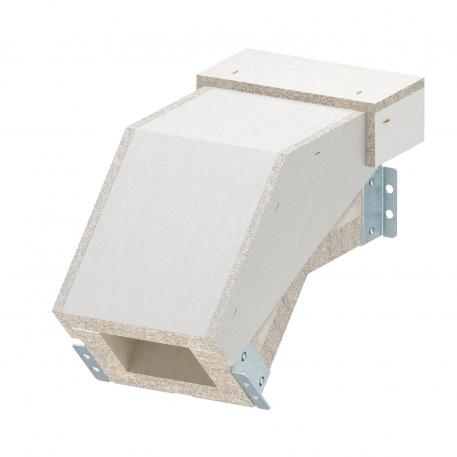 Uz leju vērsts vertikāls līkums EI60 ugunsdrošajam kanālam PLCS D060810 208 | 100 | 150 | 80 | 207 | pelēks