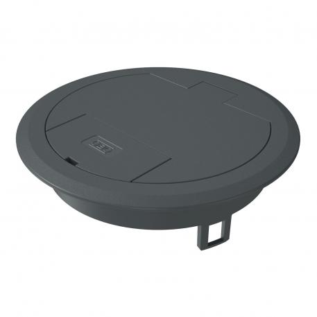 Ierīču montāžas kārba ar atlokāmu vāku un vada izeju, GES R2 sauss | Instrumenti | IP40 | līdz 500 N | dzelzs pelēks; RAL 7011 | Poliamīds