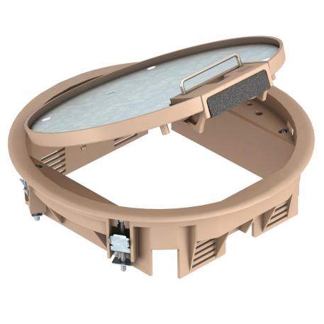 Ierīču montāžas modulis GESR4 ar roktura skavu 5 | R4 | pelēki bēša; RAL 1019