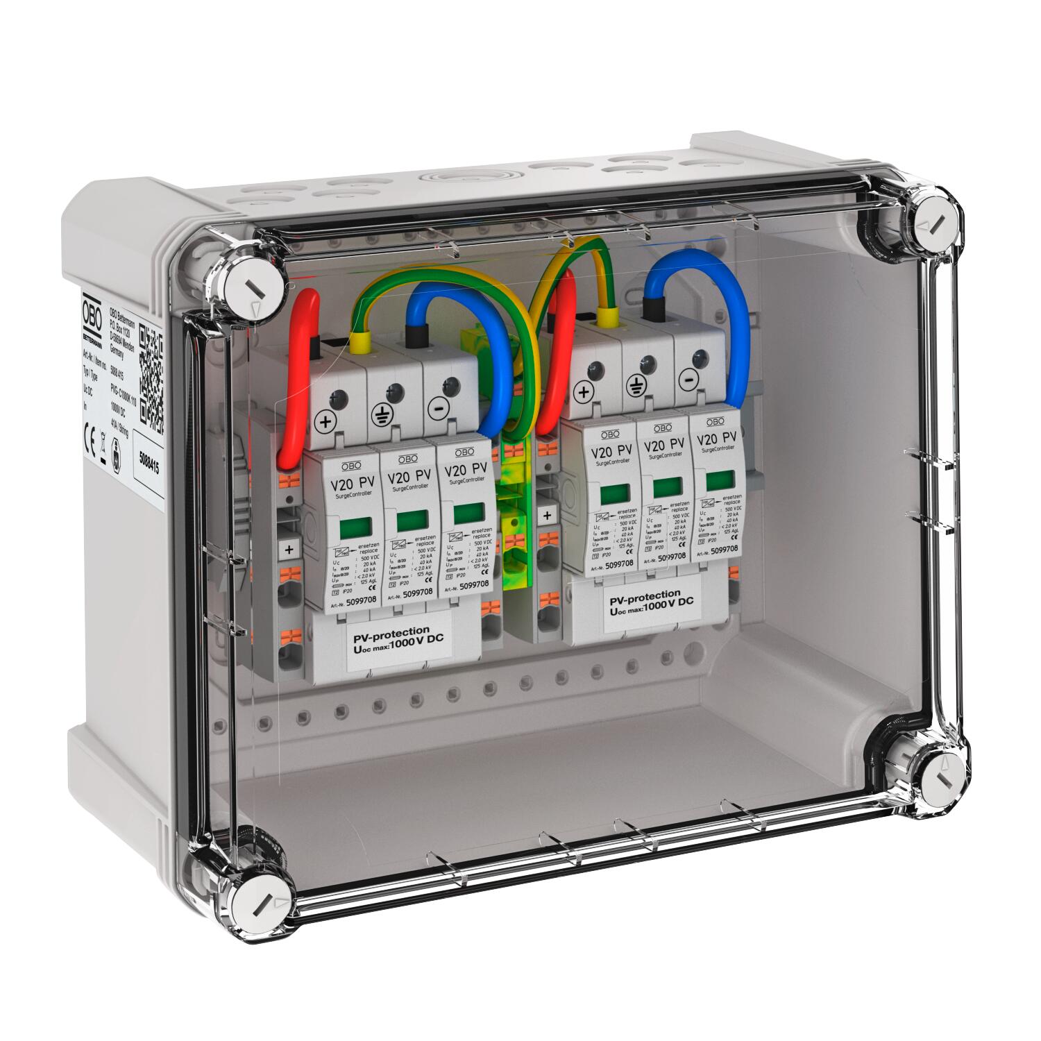 Generator connection box, type 2, for 2 x 1 string | OBO